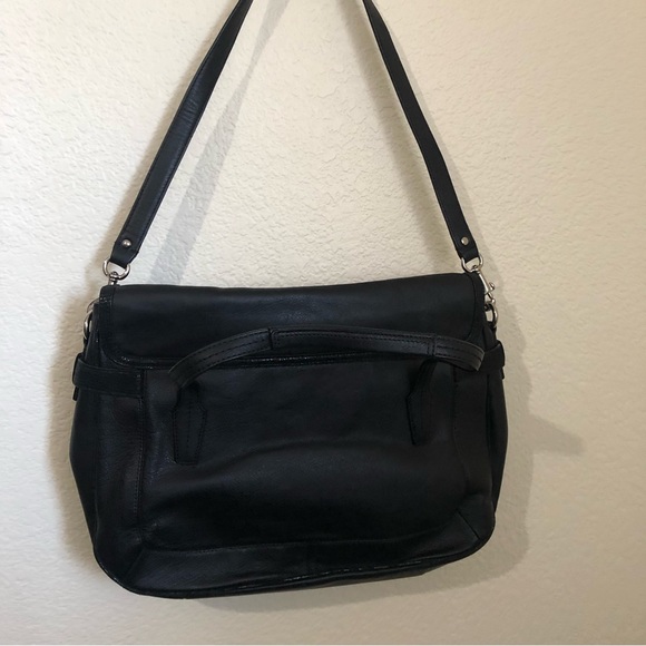 Coach Taylor Leather Marin Flap Satchel Work Bag Black Contrast Trim NWT - Picture 6 of 16